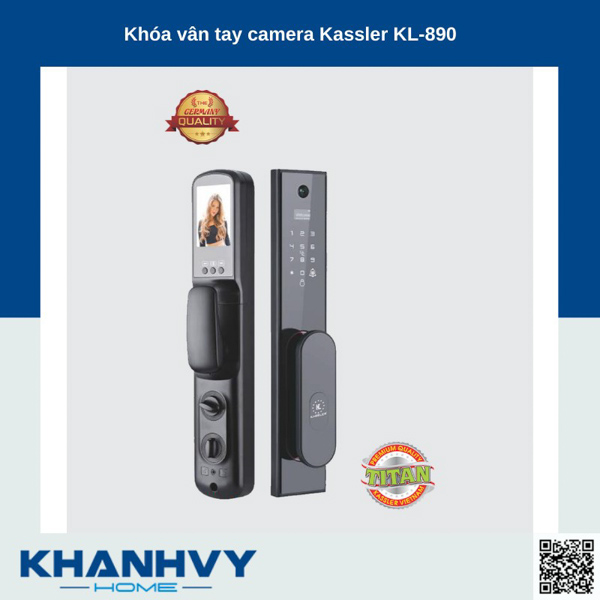 Khóa cửa vân tay camera Kassler KL-890